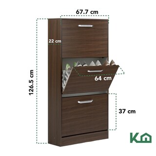 Foto 5 | Mueble Zapatero Zapatera Organizador Madera 18 Pares Hogar