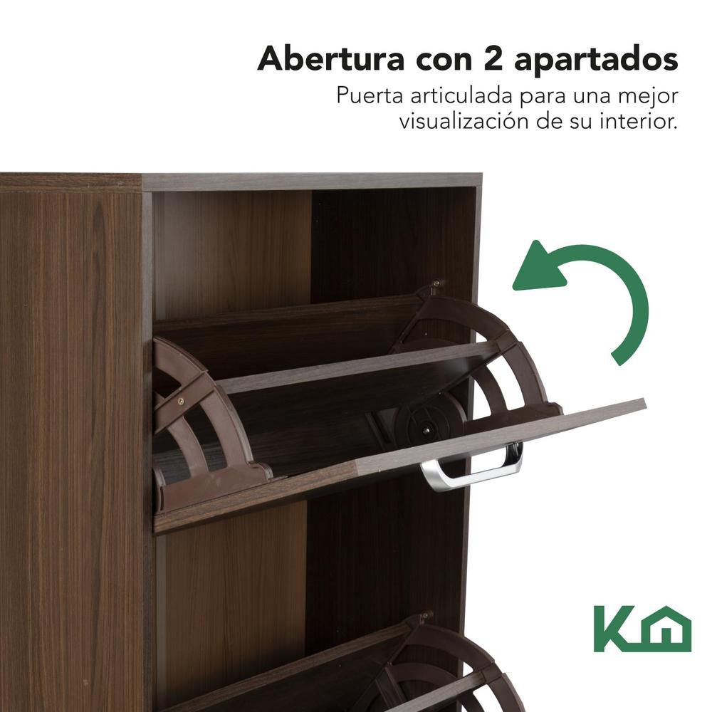 Foto 7 | Mueble Zapatero Zapatera Organizador Madera 18 Pares Hogar