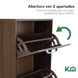 Foto 7 | Mueble Zapatero Zapatera Organizador Madera 18 Pares Hogar