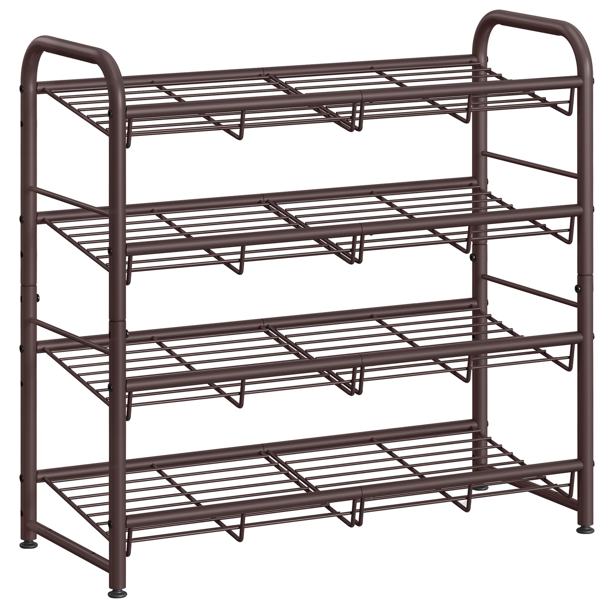 Zapatero Songmics De 4 Niveles Para 16 Pares De Zapatos, Metal Bronce - Venta Internacional.