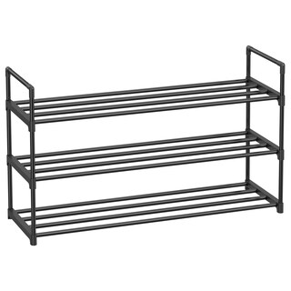 Foto 1 | Zapatero Songmics De 3 Niveles, Metal, 12 A 15 Pares, Negro Ulsa13bk - Venta Internacional.