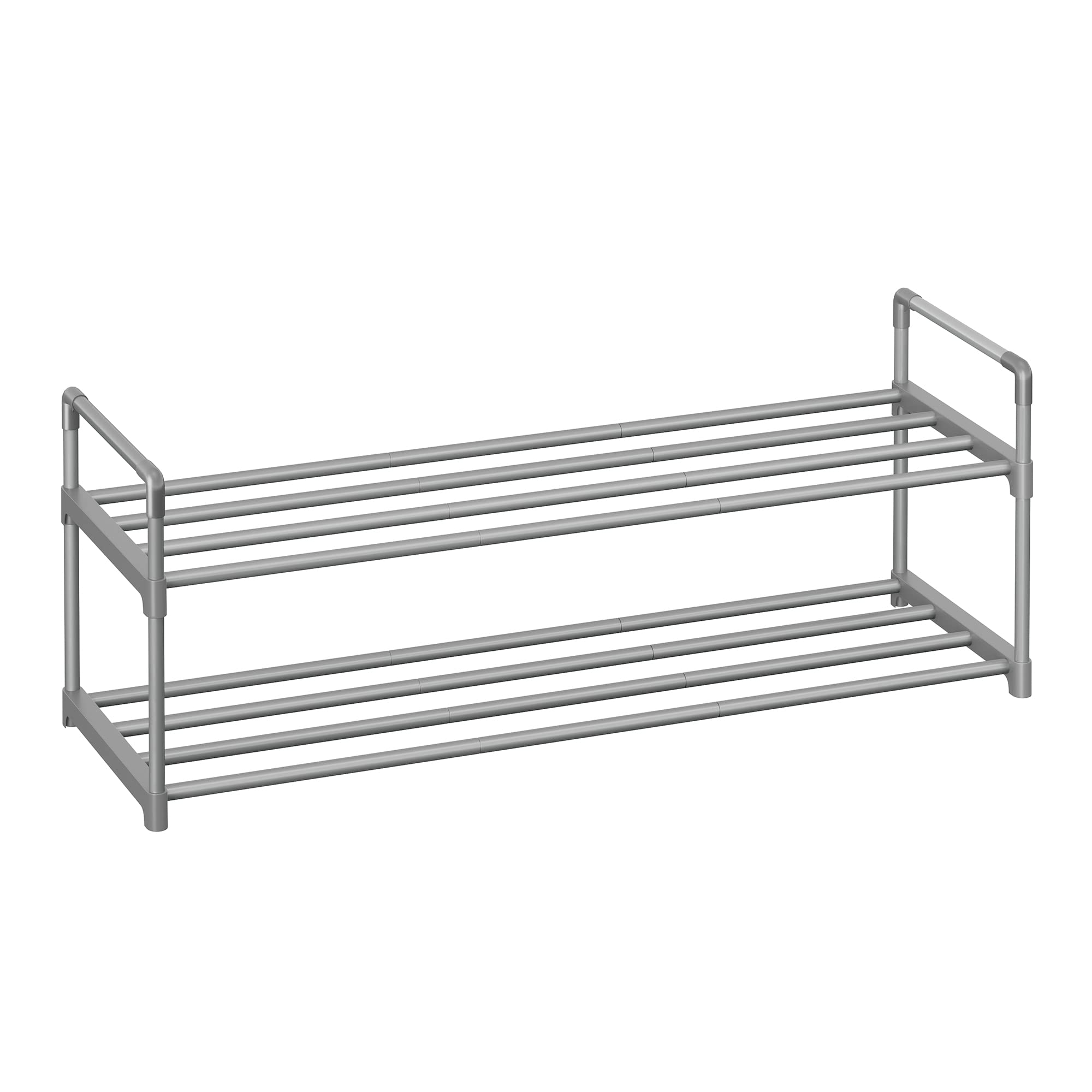 Foto 1 | Zapatero Songmics, 2 Niveles, Metal, Almacenamiento De Zapatos Para 10 Pares, Gris - Venta Internacional.