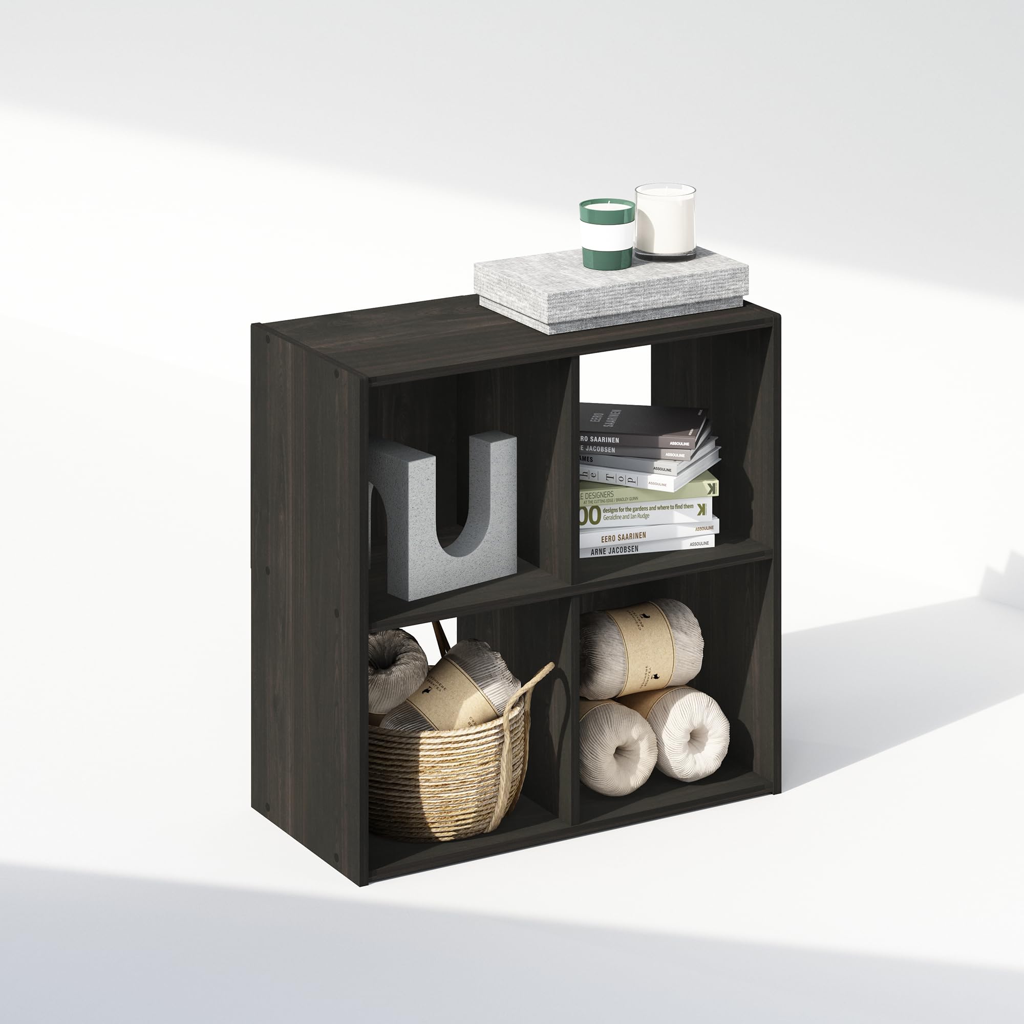 Foto 1 | Armario De Almacenamiento Furinno Pelli, Estantería Para Libros, 4 Cubos - Venta Internacional.