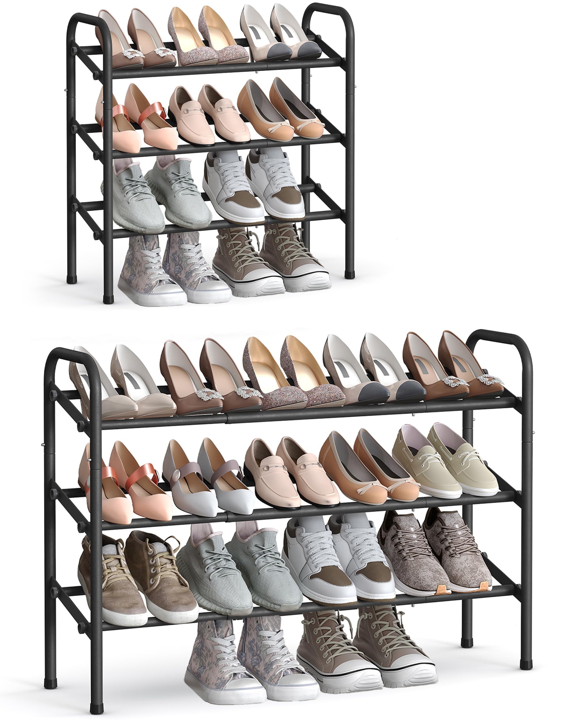 Foto 1 | Zapatero Songmics, Expandible, De 3 Niveles, Para 20 Pares, Color Negro - Venta Internacional.