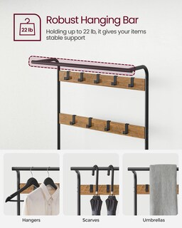 Foto 4 | Banco Para Zapatos, Estante, Pasillo, Árbol, Entrada, 4 En 1, Vasagle - Venta Internacional.