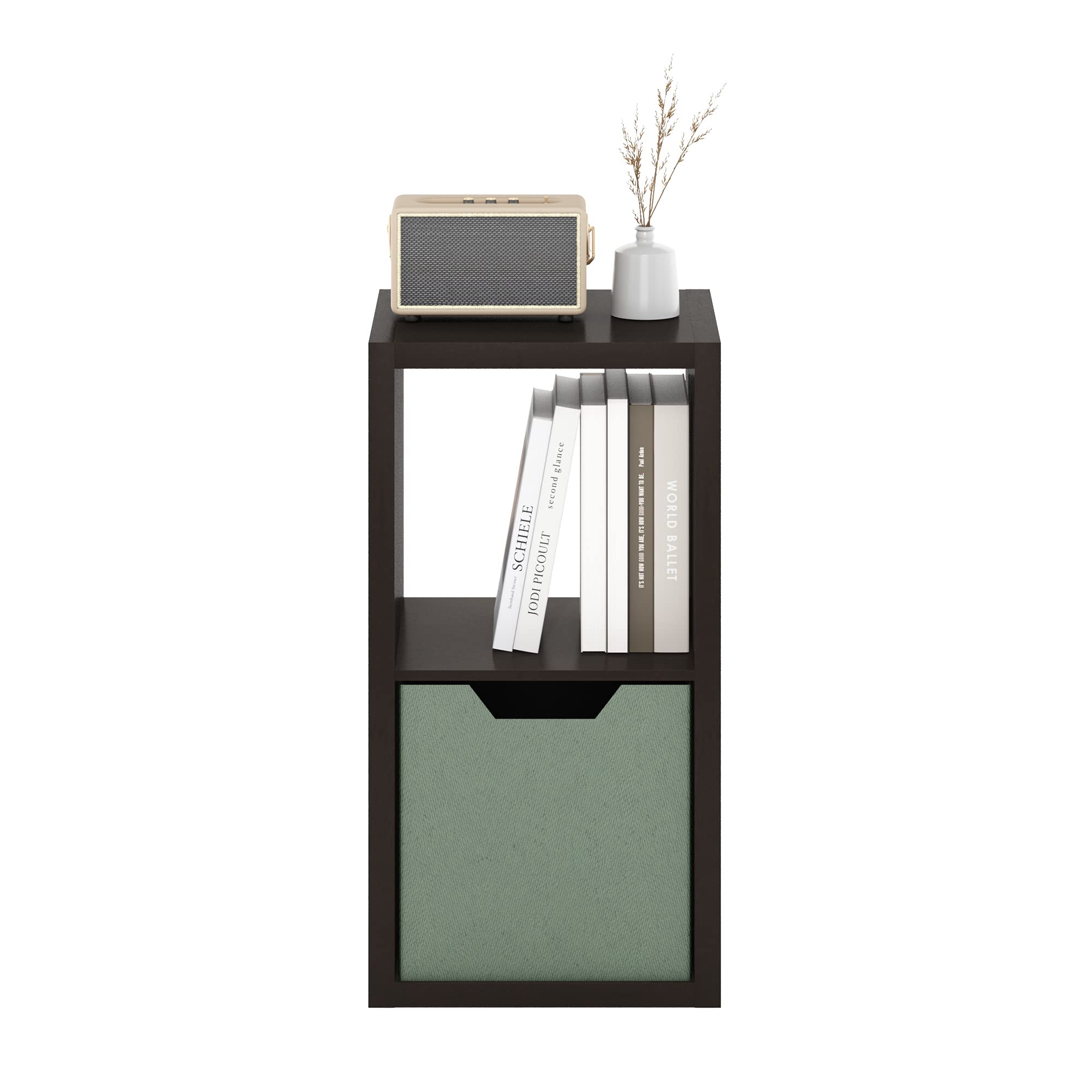 Foto 7 pulgar | Organizador De Almacenamiento Furinno Cubicle Con Parte Trasera Abierta, 2 Cubos, Roble Oscuro - Venta Internacional.