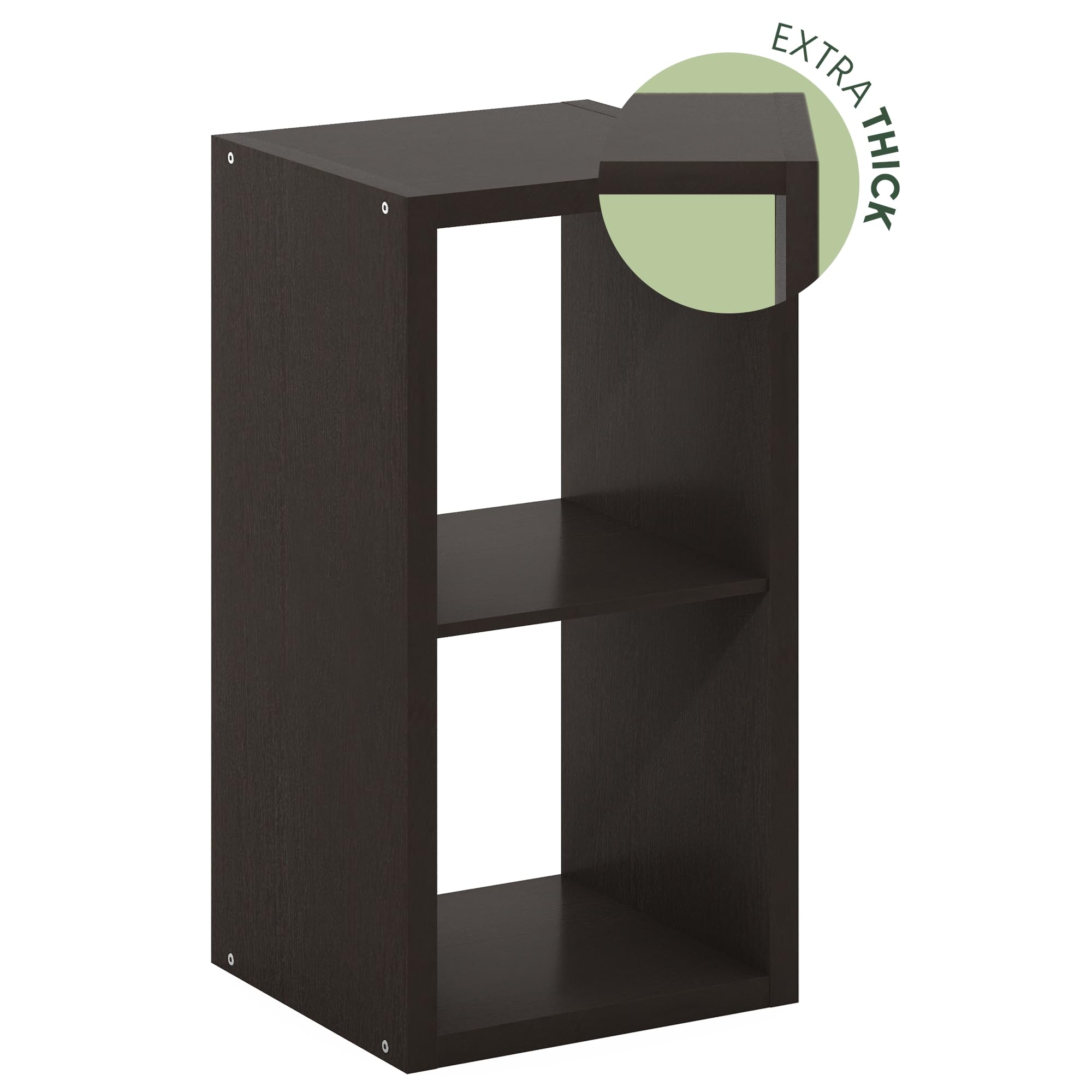 Foto 8 pulgar | Organizador De Almacenamiento Furinno Cubicle Con Parte Trasera Abierta, 2 Cubos, Roble Oscuro - Venta Internacional.