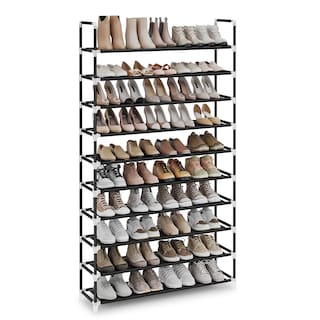 Foto 1 | Organizador De Almacenamiento Songmics Para Zapatos, 10 Niveles, Negro, 100 X 30 X 177 Cm - Venta Internacional.
