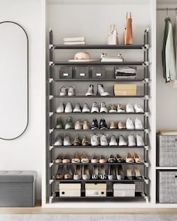 Foto 3 | Organizador De Almacenamiento Songmics Para Zapatos, 10 Niveles, Negro, 100 X 30 X 177 Cm - Venta Internacional.