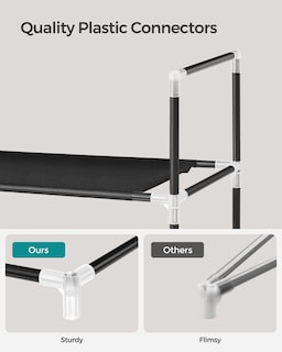 Foto 7 | Organizador De Almacenamiento Songmics Para Zapatos, 10 Niveles, Negro, 100 X 30 X 177 Cm - Venta Internacional.