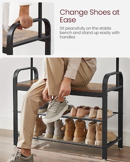 Foto 7 | Banco Para Zapatos, Estante, Pasillo, Árbol, Entrada, 4 En 1, Vasagle - Venta Internacional.