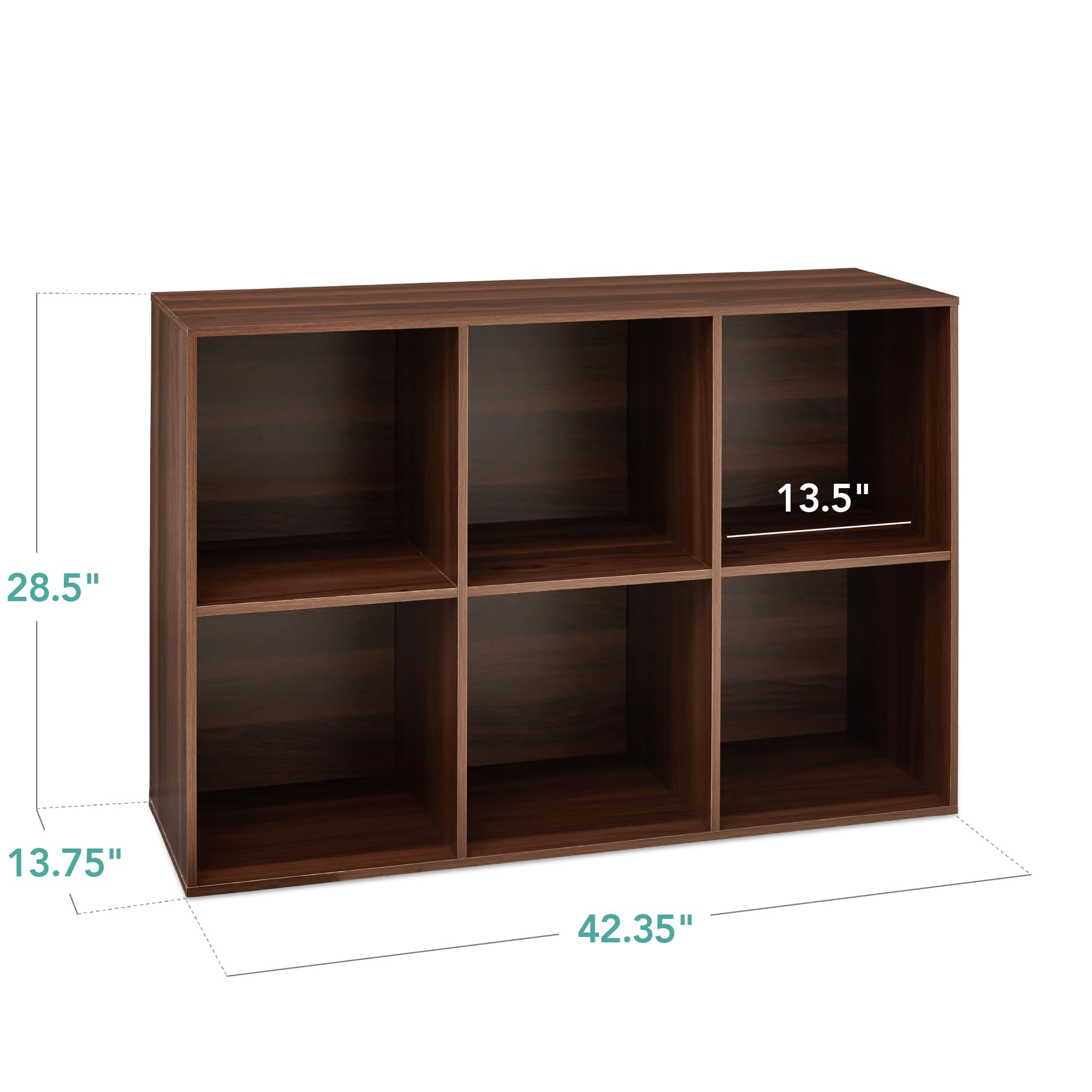 Foto 3 pulgar | Organizador De Almacenamiento Best Choice Products, 6 Cubos, Color Nogal - Venta Internacional.