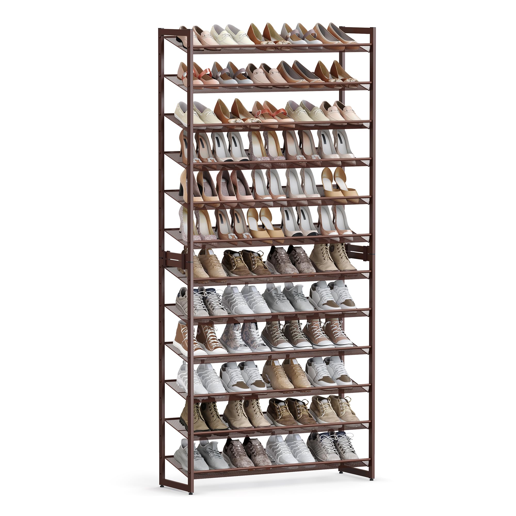 Foto 2 pulgar | Organizador De Zapatos Songmics, 12 Niveles, Metal, Para Guardar Zapatos, Bronce - Venta Internacional.
