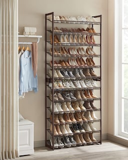 Foto 3 | Organizador De Zapatos Songmics, 12 Niveles, Metal, Para Guardar Zapatos, Bronce - Venta Internacional.