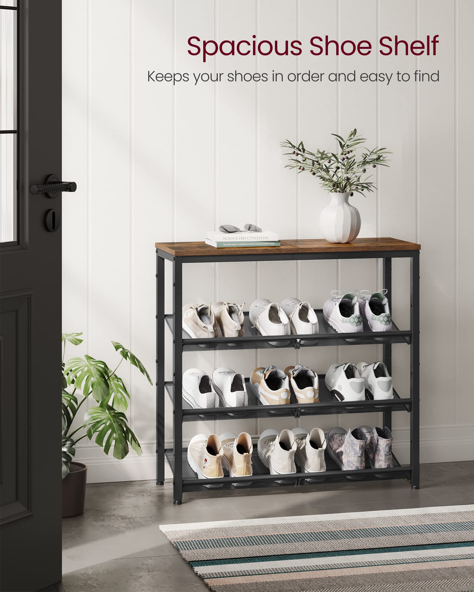 Foto 3 | Organizador De 4 Niveles Para Zapatos Vasagle Con Estantes De Almacenamiento, 75 X 30 Unidades - Venta Internacional.