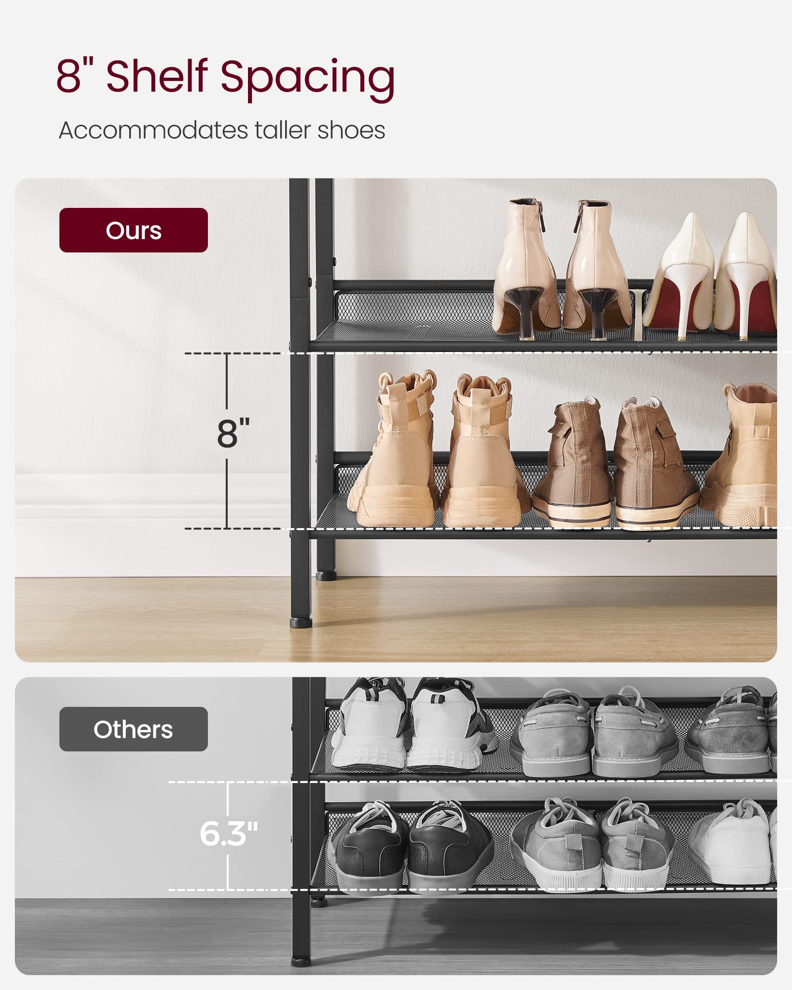 Foto 5 pulgar | Organizador De 4 Niveles Para Zapatos Vasagle Con Estantes De Almacenamiento, 75 X 30 Unidades - Venta Internacional.