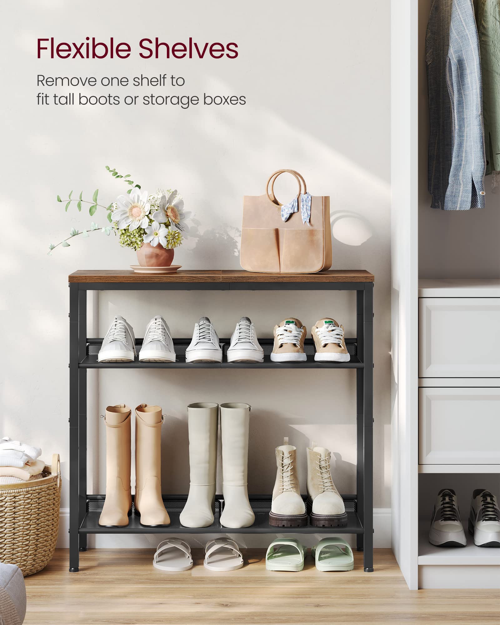 Foto 5 | Organizador De 4 Niveles Para Zapatos Vasagle Con Estantes De Almacenamiento, 75 X 30 Unidades - Venta Internacional.