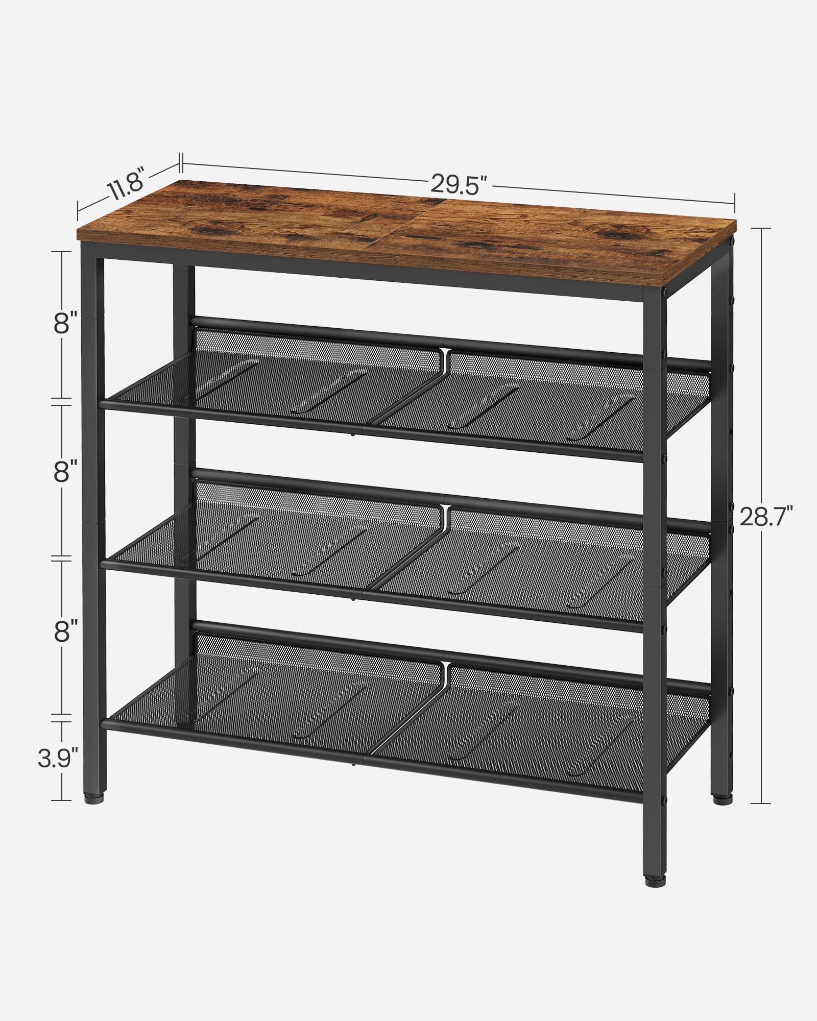 Foto 7 | Organizador De 4 Niveles Para Zapatos Vasagle Con Estantes De Almacenamiento, 75 X 30 Unidades - Venta Internacional.