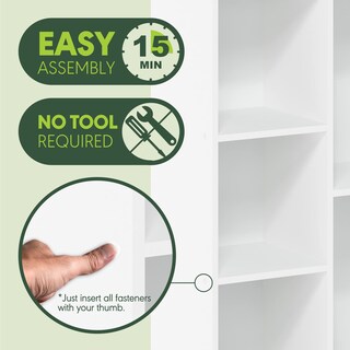 Foto 2 | Estante Furinno Luder De 5 Cubos, Montaje Sin Herramientas, Color Blanco - Venta Internacional.