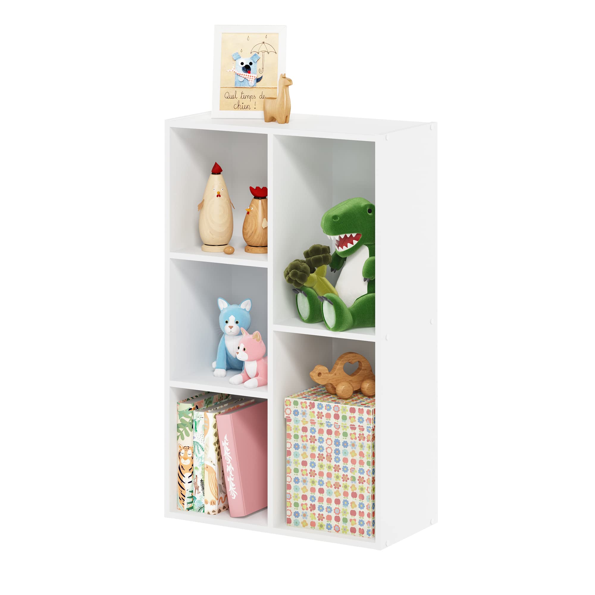 Foto 8 pulgar | Estante Furinno Luder De 5 Cubos, Montaje Sin Herramientas, Color Blanco - Venta Internacional.