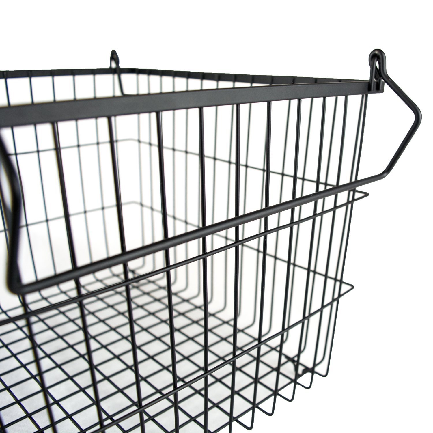 Foto 2 | Cubo De Almacenamiento Dii, Malla De Alambre Metálico, Apilable, Rectangular, Negro - Venta Internacional.