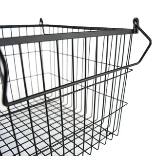 Foto 2 | Cubo De Almacenamiento Dii, Malla De Alambre Metálico, Apilable, Rectangular, Negro - Venta Internacional.