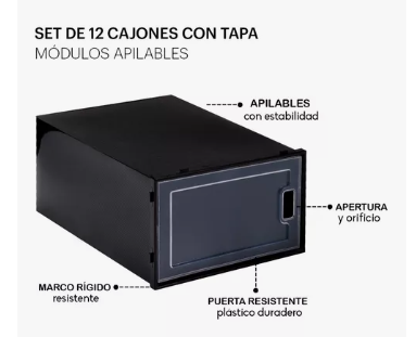 Foto 5 pulgar | Cajas De Zapatos Apilable