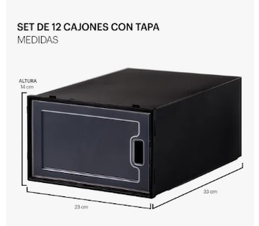 Foto 5 | Cajas De Zapatos Apilable