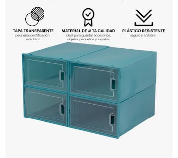 Foto 4 | Cajas De Zapatos Apilables