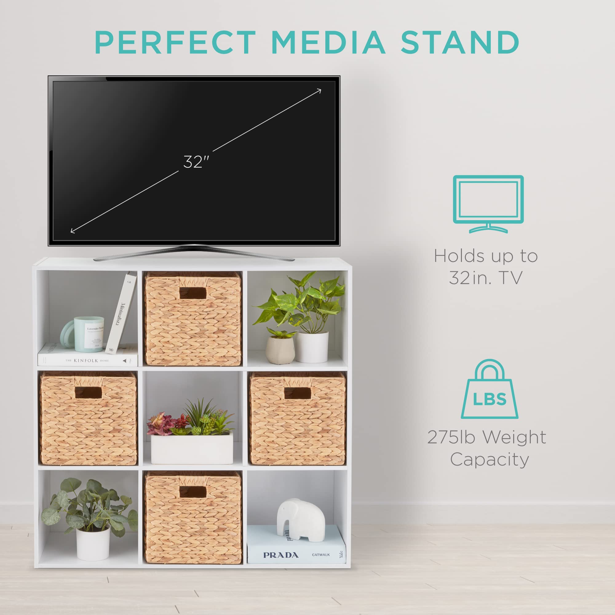 Foto 5 | Organizador De Almacenamiento Best Choice Products, 9 Cubos, Blanco - Venta Internacional.