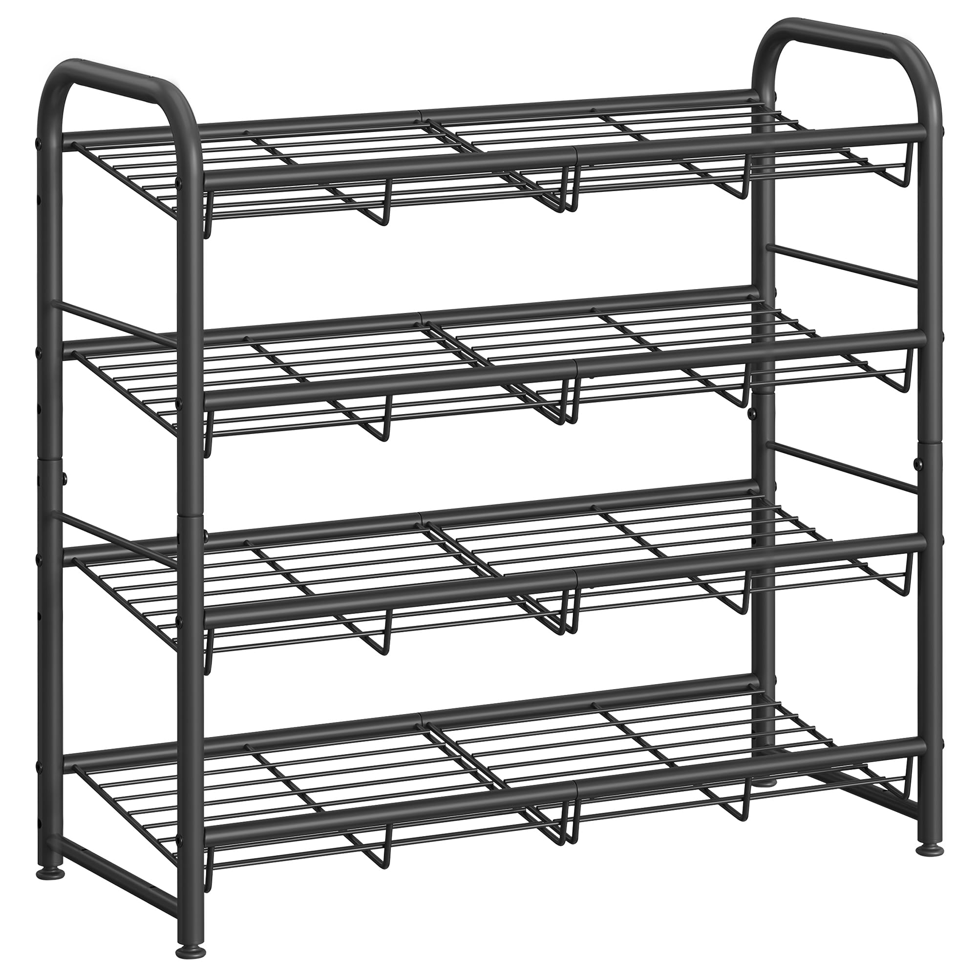 Foto 1 | Zapatero Songmics De 4 Niveles Para 16 Pares, Metal Negro - Venta Internacional.