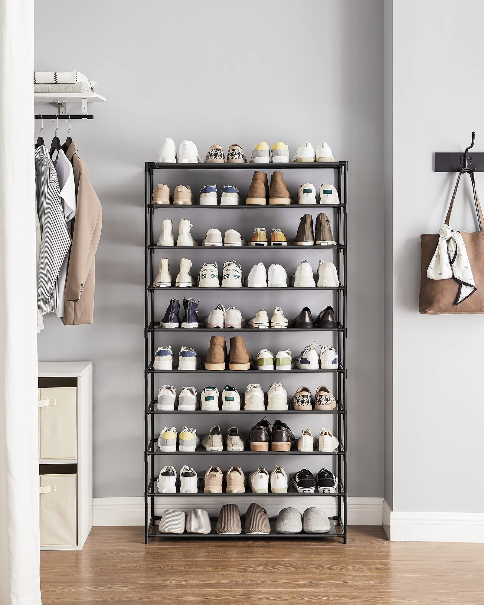Foto 4 pulgar | Organizador De Armario Para Zapatos Songmics De 10 Niveles, 40 Pares, Negro - Venta Internacional.