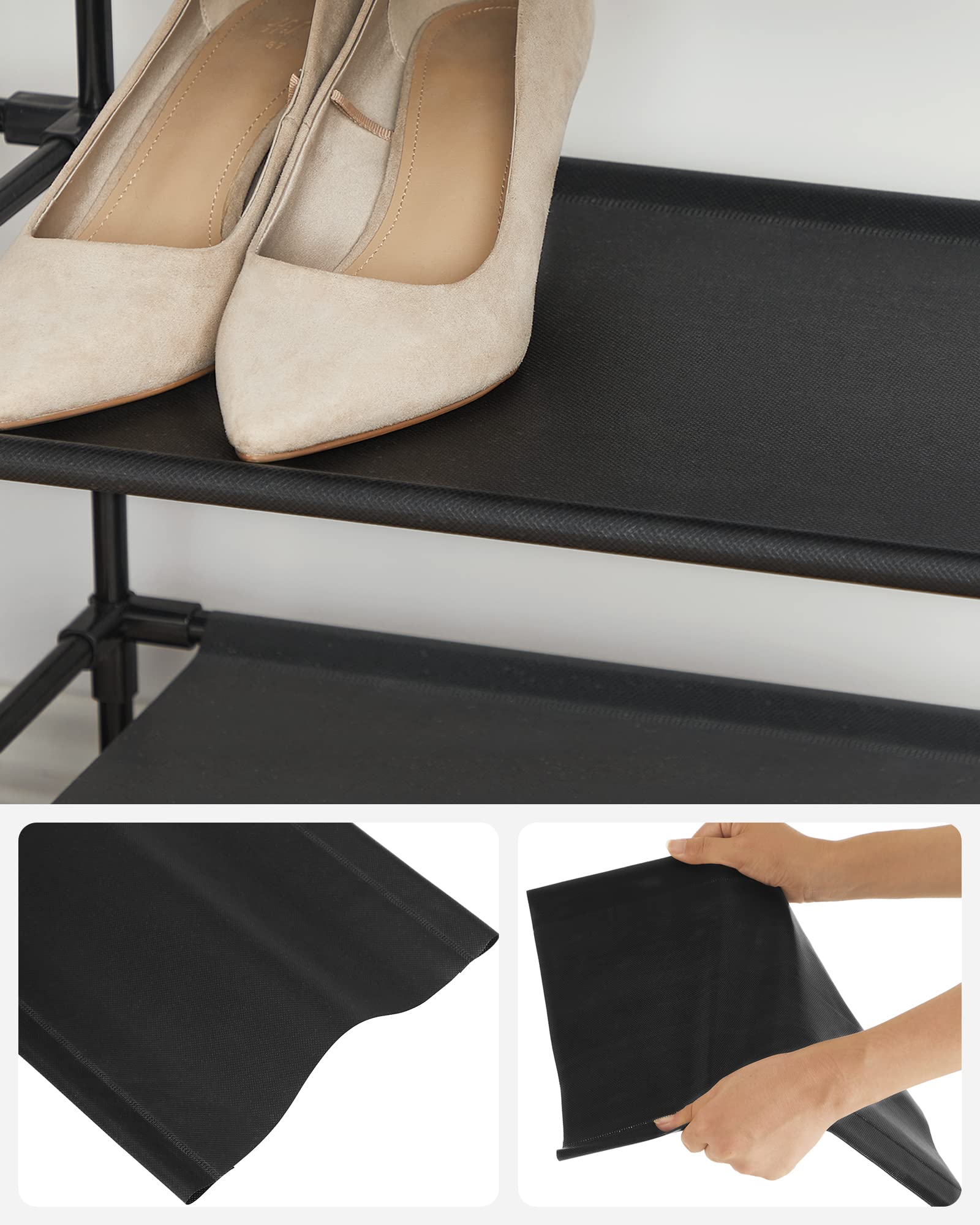 Foto 5 pulgar | Organizador De Armario Para Zapatos Songmics De 10 Niveles, 40 Pares, Negro - Venta Internacional.