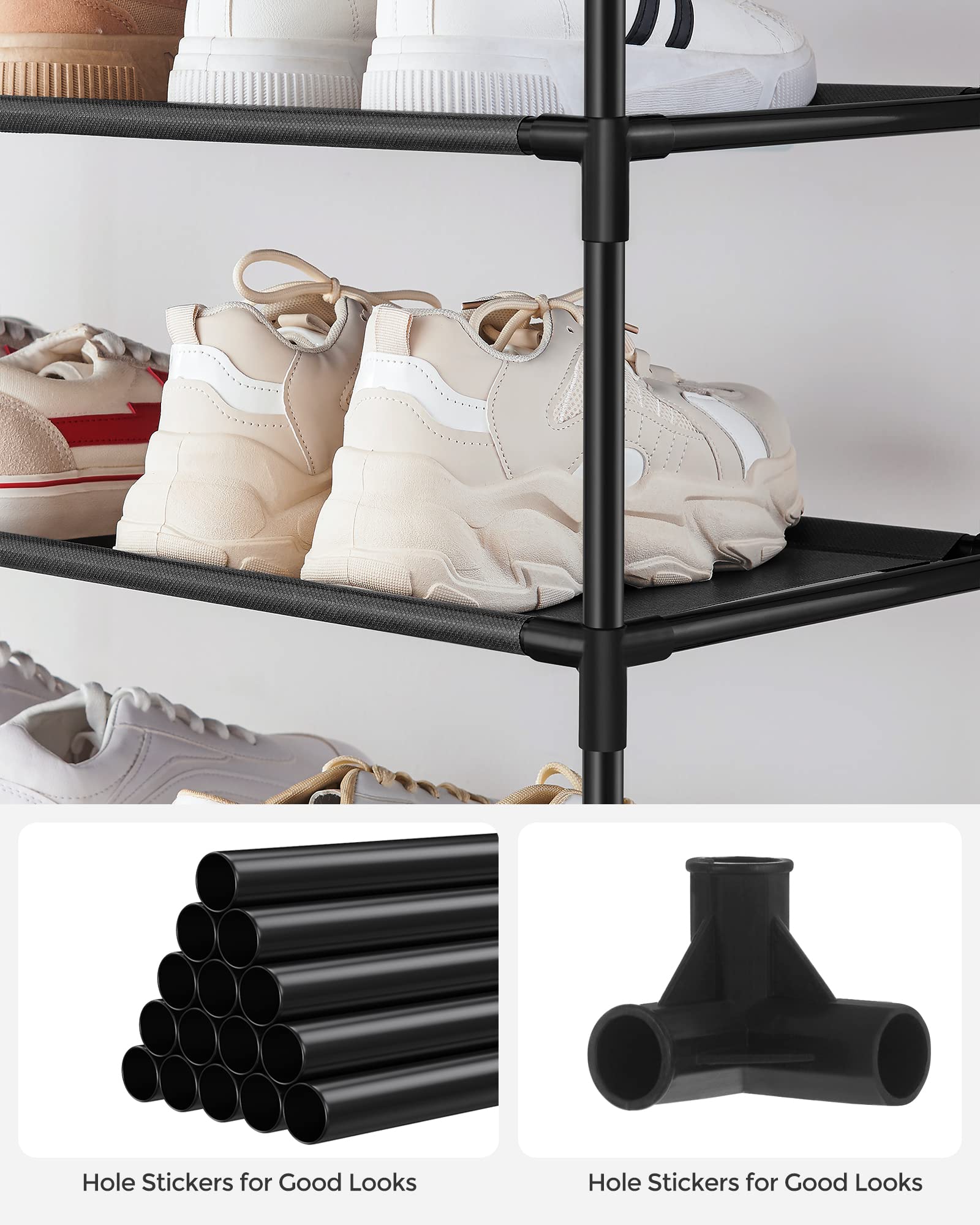 Foto 6 pulgar | Organizador De Armario Para Zapatos Songmics De 10 Niveles, 40 Pares, Negro - Venta Internacional.