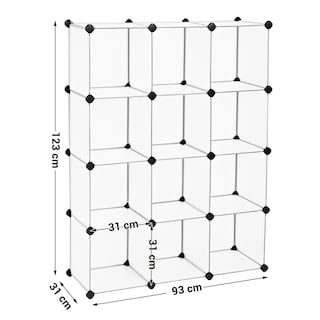 Foto 5 | Armario Modular Songmics Con 12 Cubos, 31 X 93 X 123 Cm, Ancho