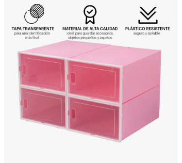 Foto 2 | Cajas Organizadoras Apilables para Zapatos 12 Piezas