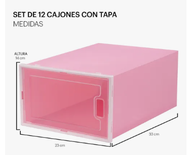 Foto 5 | Cajas Organizadoras Apilables para Zapatos 12 Piezas