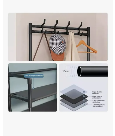 Foto 4 | Zapatera Perchero Rack Organizador