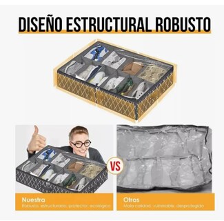 Foto 3 | Zapatera Plegable Bajo Cama Tucson 2 Piezas para 12 Pares C/U