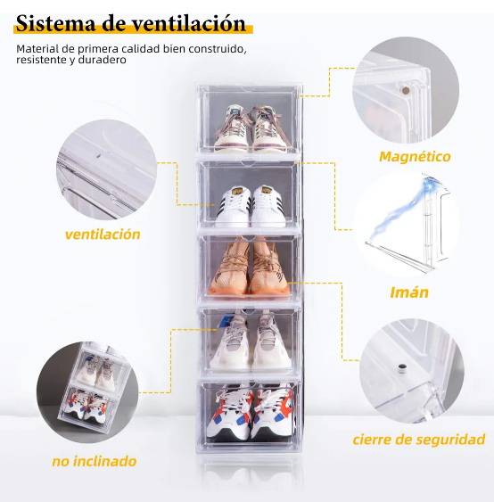 Foto 2 | Set Xtellar De Cajas Organizadoras Premium Para Zapatos Con Bolsas De Viaje Incluidas
