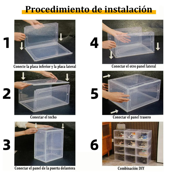 Foto 4 pulgar | Set Xtellar De Cajas Organizadoras Premium Para Zapatos Con Bolsas De Viaje Incluidas
