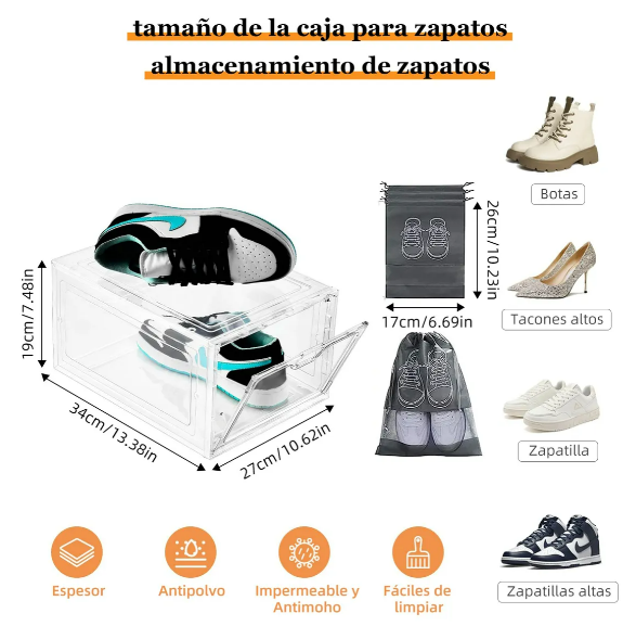 Foto 4 | Set Xtellar De Cajas Organizadoras Premium Para Zapatos Con Bolsas De Viaje Incluidas