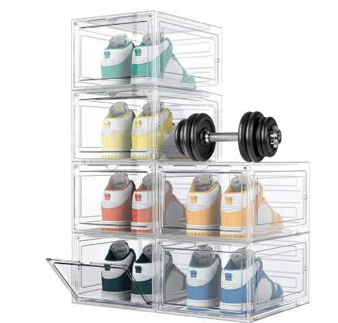 Foto 2 pulgar | Organizador De Zapatos Xtellar – Estante Con Cajas De Plástico Transparente De Alta Resistencia - Pack De 6