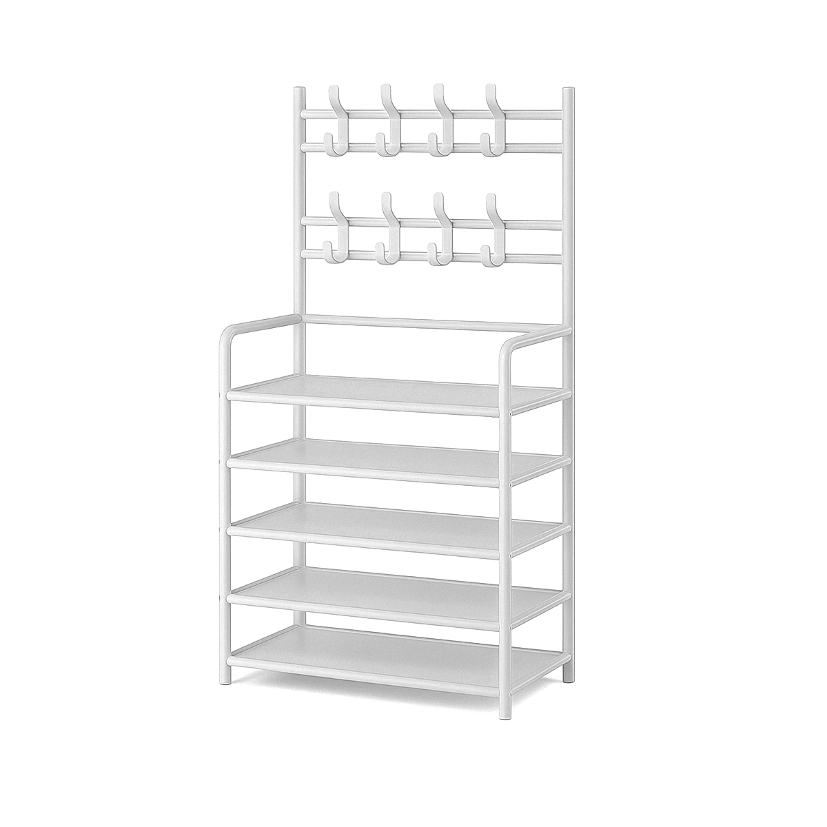 Foto 2 pulgar | Zapatero Con Perchero Para Entrada De 4 Niveles – Organizador Multifuncional Para Zapatos, Ropa, Bolsos Y Accesorios