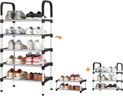 Foto 2 | Zapatera Acero 5 Niveles Organizador Hogar Closet Aleissi 701358 Platedo