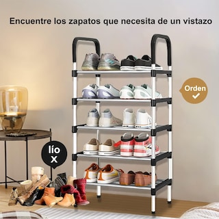 Foto 3 | Zapatera Acero 5 Niveles Organizador Hogar Closet Aleissi 701358 Platedo