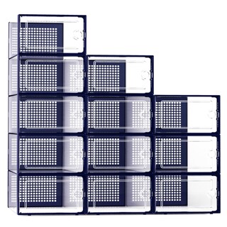 Foto 1 | Cajas Organizadoras Para Zapatos Kuject Xl, Paquete De 12 Unidades, Azules - Venta Internacional.