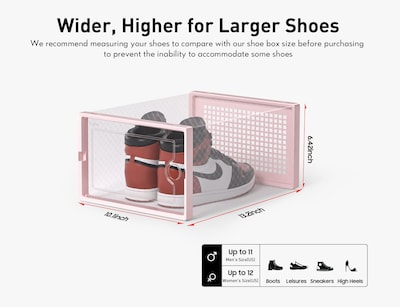 Foto 2 | Cajas para Zapatos Kuject, Xl Transparente 12 Unidades Rosa - Venta Internacional