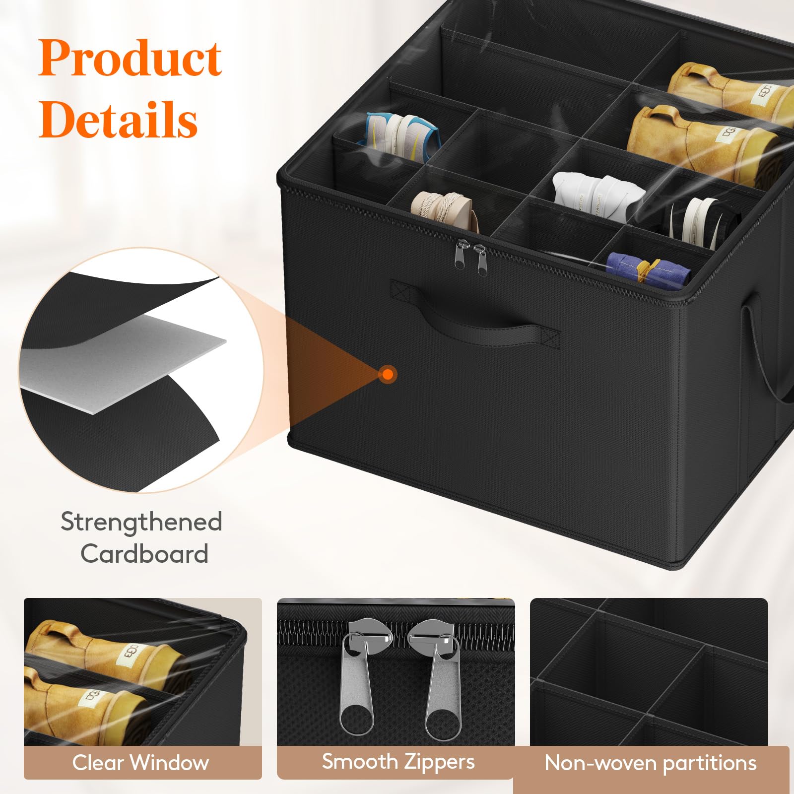 Foto 5 pulgar | Organizador De Almacenamiento De Zapatos Lifewit Para 12 A 16 Pares, Paquete De 2, Negro - Venta Internacional.