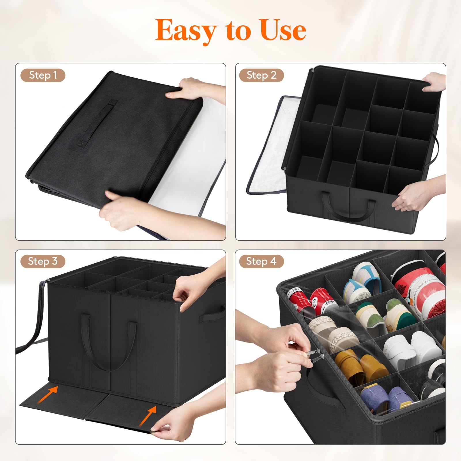 Foto 7 pulgar | Organizador De Almacenamiento De Zapatos Lifewit Para 12 A 16 Pares, Paquete De 2, Negro - Venta Internacional.